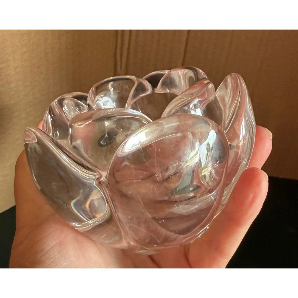 Vtg Royal Copenhagen Lotus Flower Votive Candle Holders Set of 2 Heavy Tulip